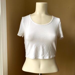 Express White Crop Top Size S